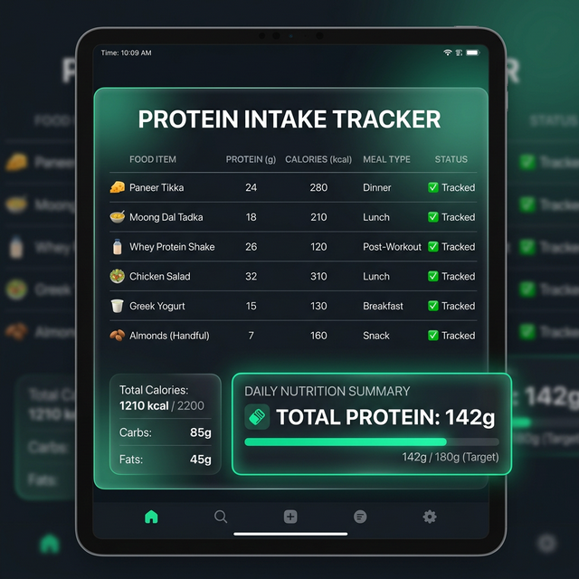 Meal Tracker Mockup